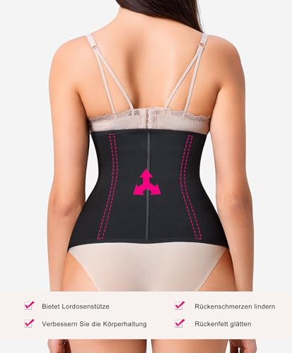 DOEOMK Waist Trainer, Shapewear Damen, Unterbrust Korsett Damen, Bauchweg Corset top, Corsage Bauchweg Body Stark Formend Das Corset (M)