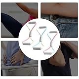 Sikweny 3 sztuki taśm oporowych z zapięciem piankowym, taśmy oporowe, sprzęt fitness, taśmy do fitnessu, stawy z zatyczkami do kości, zestaw do jogi, rehabilitacji, ćwiczeń rozciągających, ćwiczeń
