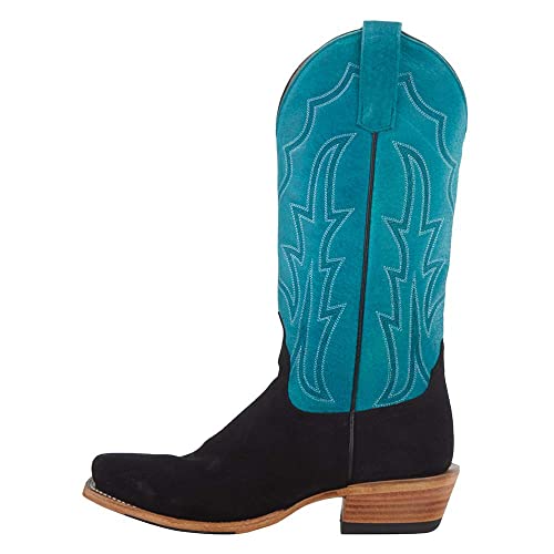 Macie Bean Women`s MB TH Black Suede 13" Turquoise Sinsation Boot3