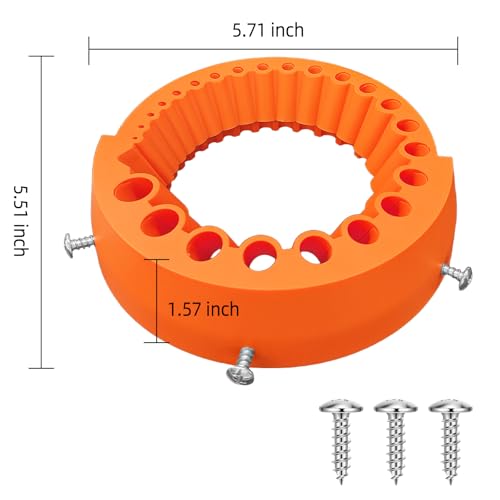 Drill Bit Sharpener Attachment for 125mm Angle Grinders (2-13mm Bits) - Revive Dull Bits & Extend Tool Life (Orange) - Thumbnail 4