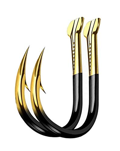 BGHooks Carp Catfish Bass Fishing Hooks, Freshwater Fishing Gear, Tungsten Alloy Hook, 45Pcs/Set Size 8 12 15