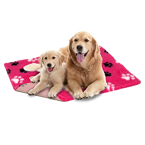 Vetbed Isobed SL pink mit Pfoten 100 x 75cm