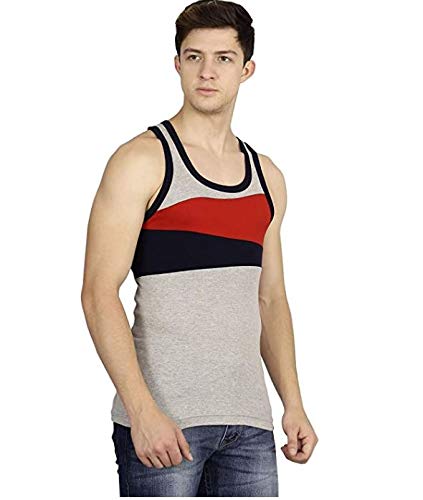 Image of GenX Men's Regular Fit Gym Vest GV 7717 3PC 80CM Multicolor