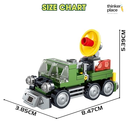 Image of STEM Armored Vehicle Building Blocks Set (85 Pcs) | DIY Reconnaissance Radar Toy for Kids 7+ Years (Boys & Girls) | Educational Construction | Creativity & Action Play Toy