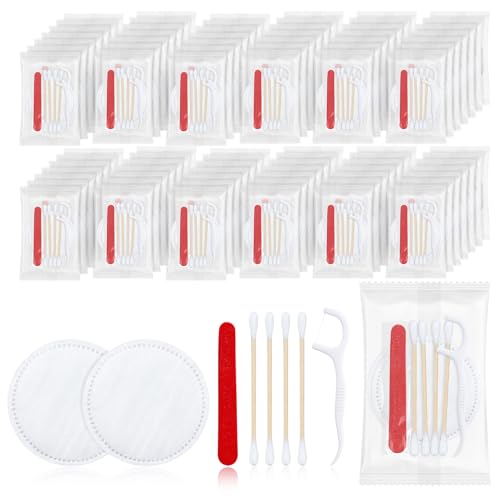 Kit de coiffeuse en vrac avec lime à ongles et cotons-tiges pour salle de bain d'hôtel