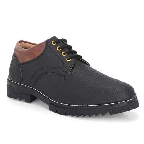 Image of Centrino Lace-Up Men's Formal Shoe | Stylish with Soft Cushioned Insole | Sleek Lace-Up Design for Formal Look | Durable with Anti-Skid Sole | Ideal for Office Wear (9290)