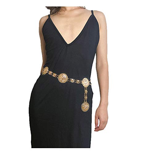 Fstrend Vintage Belly Body Chains Coin Waist Chain Skirts Belts Sexy Hip Sash