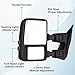 MOTOOS Towing Mirrors Replacement for 1999-2007 Ford F250 F350 F450 F550 Super Duty Pickup Truck Power Heated Manual Telescoping Smoke Turn Signal Arrow Driver Passenger Side Rear View Tow Mirrors
