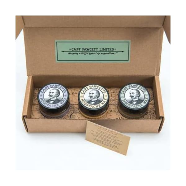 Moustache Wax Case 3 Geschmacksrichtungen Captain Fawcett 15ml