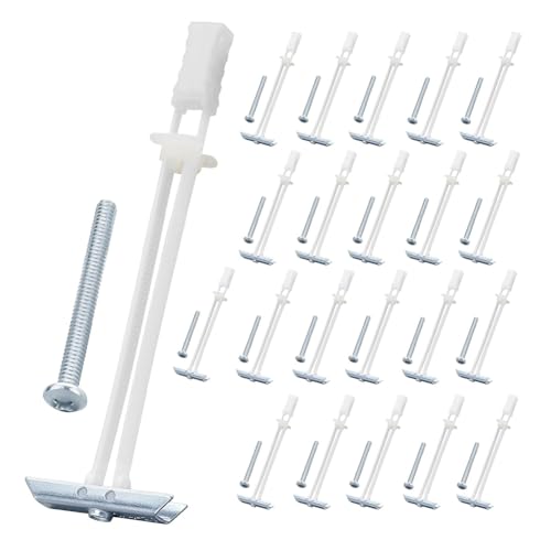 Eieenotee Ancoraggio per Cartongesso con Bullone per Dispositivi di Fissaggio da 1/4 Pollice-20 Pollice, Kit di Ancoraggio per Carichi Pesanti per Montaggio TV, 22 Pezzi