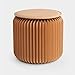 FYLARY HKDJ-Tabouret Pliant en Carton, Chaise Ronde Créative Papier Kraft avec Structure Hexagonale en Nid d'abeille pour L'école, Le Salon, La Salle À Manger Et Le Dortoir,Marron