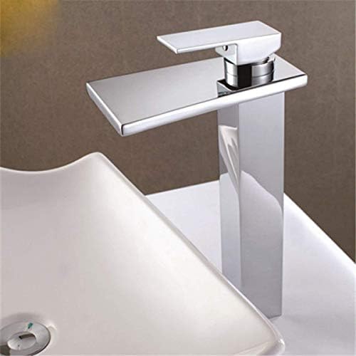 Robinet en cuivre cascade anti-éclaboussures pour lavabo peu profond et vasque de salle d'eau