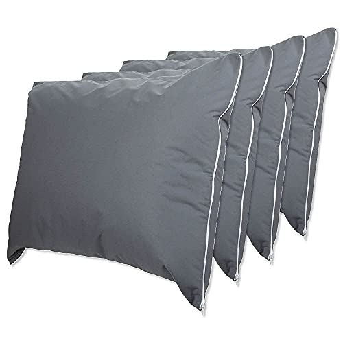 Recopilación de Protectores de almohada favoritos de las personas. 40 ForPro Professional Collection - Protectores de Almohada Impermeables de Alta Calidad, tamaño estándar con Cierre, Color Gris frío, 4 Unidades