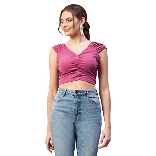 Image of Marie Claire Women's Solid Slim Fit Blouse
