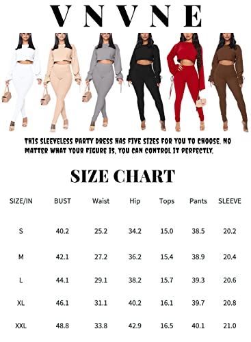 Solid Color Two Piece Outfits For Women, Ribbed Long Sleeve Crop Top And Bodycon Jogger Pants Clubwear Ribbed Tracksuit Sweatsuit, Women's Fall Loose Athletic Clothing 2 Piece Sets (White-1, M) #TOP6