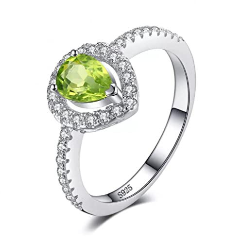 Bague pierre de naissance péridot argent 925 cadeau idéal