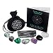Crystals for Protection/EMF -8 pc Pocket-Sized Crystal Healing Set - Obsidian, Fluorite, Malachite, Hematite, Amethyst, Tree Agate, Clear Quartz + Black Tourmaline Specimen + Informational Guide