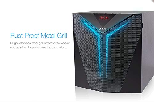 Subwoofer with rust-proof metal grill