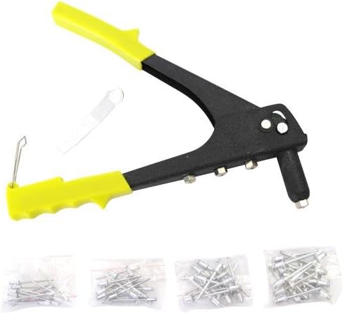 4 NOZZLE POP RIVET GUN WITH 60 ASSORTED RIVETS