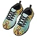 Doojoayie Little Girl Tennis Shoes Size 11 Cute Sloth Sneakers for Kids Running Shoes Comfy Mesh Breathable Sneakers for Girls Fashion Sunflower Print Cheer Shoes
