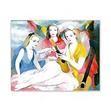  Giclée Impression sur Toile,Reproduction de Music\'de Marie Laurencin Tableaux Posters Abstrait,Célèbre Tableau sur Toile,décoration murale 40x50cm(16x20in)Sans cadre