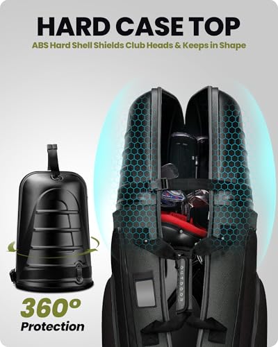 image for OutdoorMaster Golf Travel Bags for Airlines with Wheels and Hard Case 