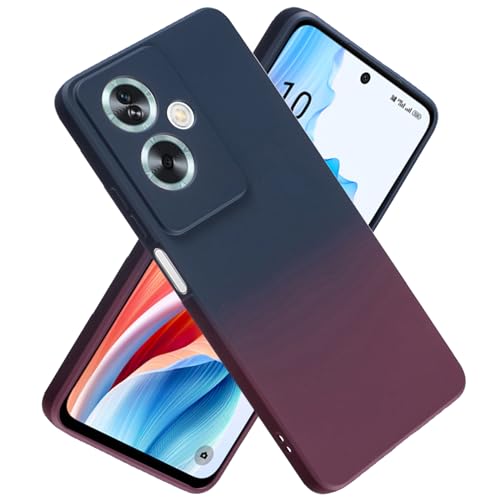 【 Moilyo 】OPPO A79 5G / A2 5G 専用 ケース TPU シリコン 柔軟 超軽量 薄型 オッポA79 5G 韓国 おしゃれ グラデーション色 ケース 耐衝撃 ストラップホール付き落下防止 a79 5g 保護カバー (ブラックレッド)