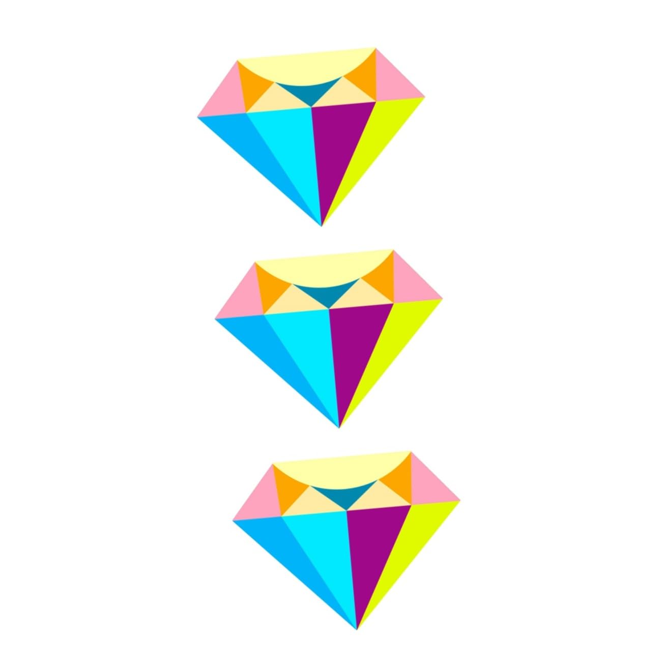 Autocollants de miroir pour agrandir une petite pièce sombre avec un sticker diamant coloré