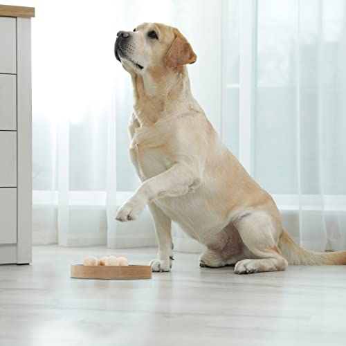 Relaxdays Intelligenzspielzeug, für Katzen & Hunde, MDF, HD: 6x25cm, Futterspielzeug, interaktives Schnüffelspiel, natur