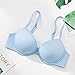 Wingslove Women's Push Up Bra Deep V Plunge Underwire T-Shirt Bra Multiway 2 Cups Up（Sky Blue,34DD
