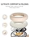 Picun B8 Bluetooth Headphones, 120H Playtime Headphone Wireless Bluetooth with 3 EQ Modes, Low Latency, Hands-Free Calls, Over Ear Headphones for Travel Home Office Cellphone PC Khaki White