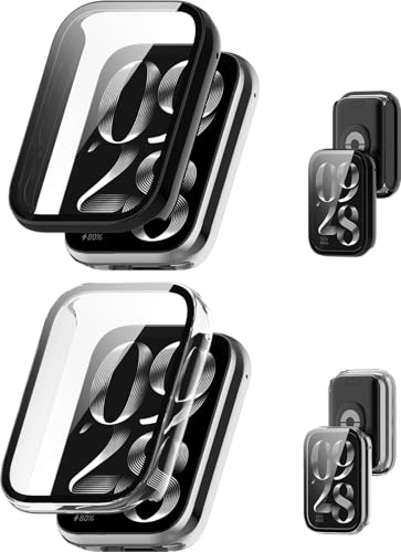 Xiaomi Smart Band 9 Pro coque de protection rigide NOUKAJU avec verre trempé 9H noir