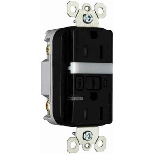 Legrand radiant Night Light, GFCI Outlets, Safe for Kids, Tamper Resistant, Black, 15 Amp, 1595NTLTRBKCC4