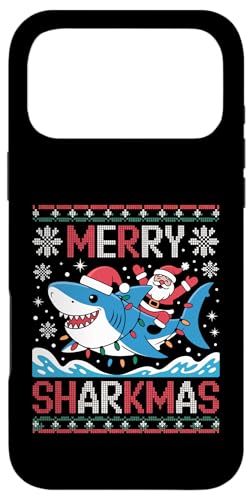 Merry Sharkmas AO[Z[^[ T^ CfBO V[N Cgt X}zP[X iPhone 17 Pro Max p