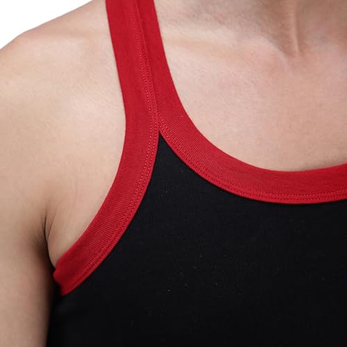 Image of Amul Comfy Men's Pure Cotton Multi Color Gym Vest Pack of 3(Assorted Colour May Vary)