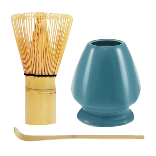 Juego De Batidor : Colección Auténtica Para Principiantes De Té, Cepillo Chasen De Bambú, Soporte De Porcelana, Utensilios Para Bebidas A Base De Hierbas | De Elaboración De Cerveza Prem
