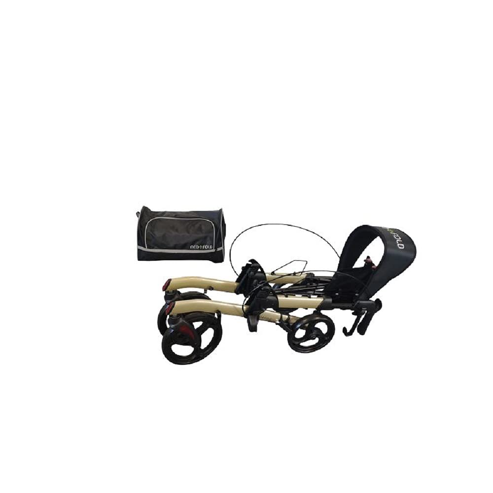 Identidades, Rollator Neo Fold Evolution, Respaldo Cómodo, Bolsa Incluida, Frenos Eficientes, Maniobable y Estable, Ruedas Anchas, Plegable con Válvula de Seguridad, Ligero, Transportable Color