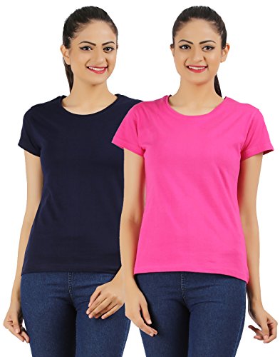 Image of Ap'pulse Women's Combo Regular Fit T Shirt (Pack Of 2)