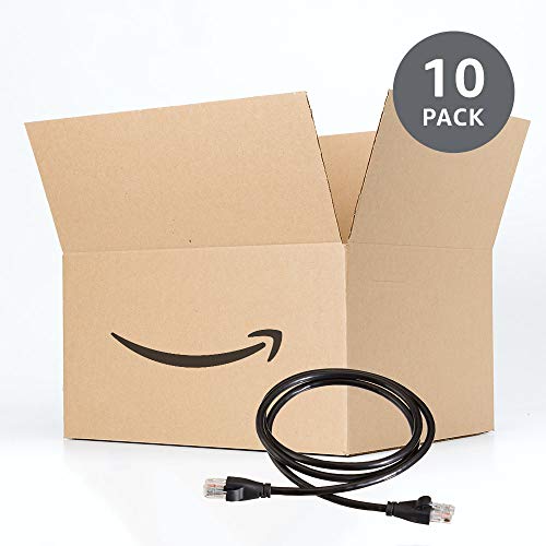 Image of Amazon Basics RJ45 Cat-6 Ethernet Patch Internet Cable, 3 Foot (0.9 m), 200 Count (20 Pack of 10), Black