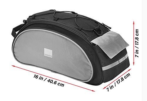 Roswheel 14541 Multifunctional Bike Rear Seat Cargo Bag Bicycle Rack Trunk Panniers, Black #TOP2