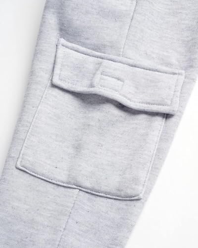 Quad Seven Boys Sweat Suit Set - 4 Piece Soft Fleece Pullover Hoodies and Athletic Cargo Jogger Sweatpants for Boys (5-18)4