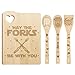 365RUSTIC May The Fork Be with You Cutting Board Set, Wooden Star Movie Chopping Boards, Charcuterie Board, Cooking Gift for Dad, Christmas Kitchen Gifts for Husband, Dad Gifts from Daughter Son Wife