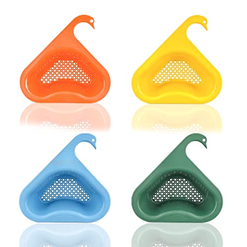 Vastsea 4 Piezas Juego de Coladores de Pasta, Colador de Fregadero Multifunción Cesta, Fregadero de Cocina Cesta de Esquina, para Fregadero Verduras, Frutas, Restos de Comida Cover