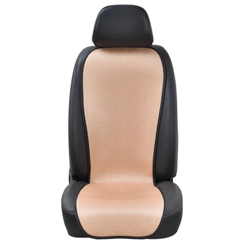 Housse siège voiture en soie glacée respirante couvre siège beige haut de gamme
