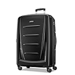 Samsonite Winfield 2 Hardside Expandable Luggage with Spinner Wheels, Brushed Anthracite, Checked-Large 28-Inch
