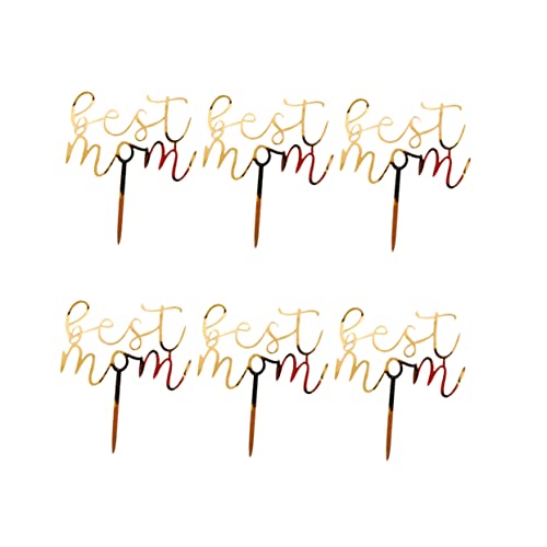 BESTOYARD 6 Pçs Topper De Bolo Mãe Decorações De Cerimônia De Casamento Decorações De Cupcake Cupcak