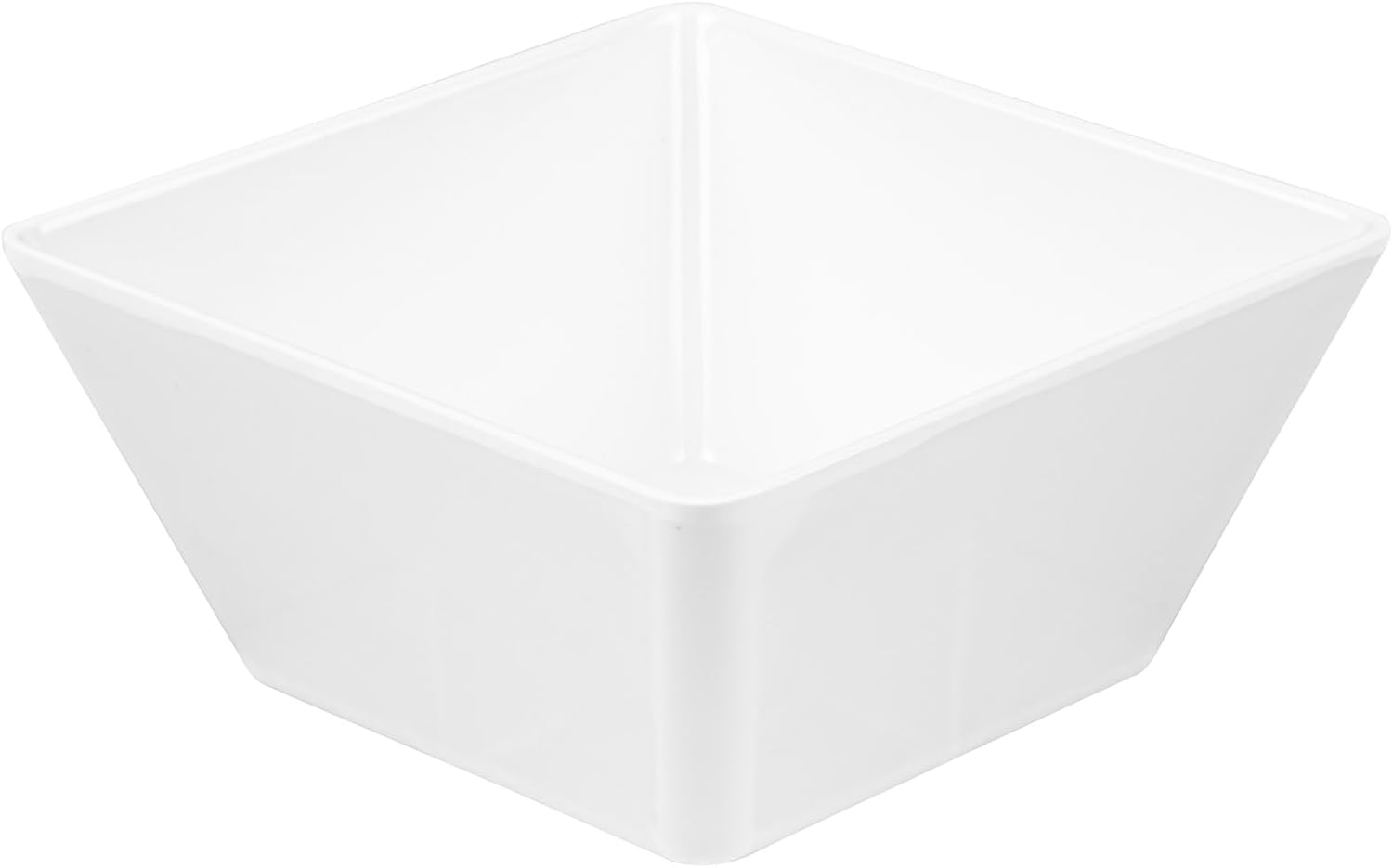 Restaurantware-45 Ounce Deep Soup Bowls, 10 Dishwashable Square Serving Bowls - Shatter-Resistant, White Melamine Salad Eating Bowl, Serve Side Dishes, Entrees, And Snacks, For Parties Or Events