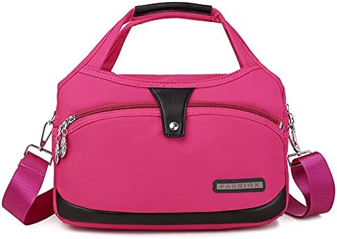 Women's Oxford Cloth Handbag - Versatile Tote and Crossbody Shoulder Bag for Women (Rose)