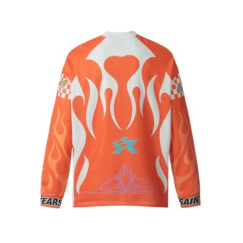 DONCARE Western Oversized Retro Color Tee Shirts Harajuku Vintage Street Dance Hip-hop Y2K Long Sleeve2