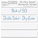 Dry Erase Sentence Strips 16"X3" - Fifty (50) Pack - by Essex Wares - Just Write and Then Wipe Away - Reuse Multiple Times - Perfect for Classroom Use with Your Pocket Charts